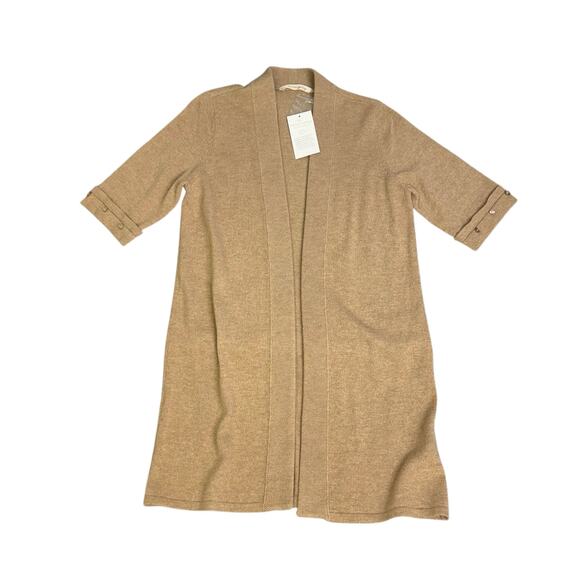 Soft Surroundings Cardigan Cream Tan Wool Cashmere Size XS NEW Sweater Top - Picture 3 of 9